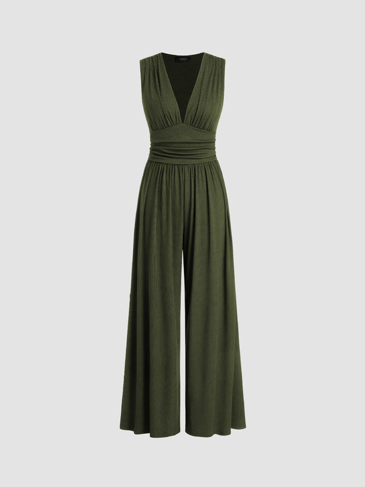 Charity™  |  Chic Sleeveless Wide-leg Jumpsuit
