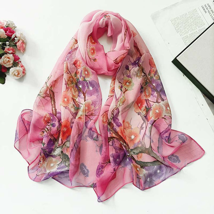Vintage Floral Print Scarf