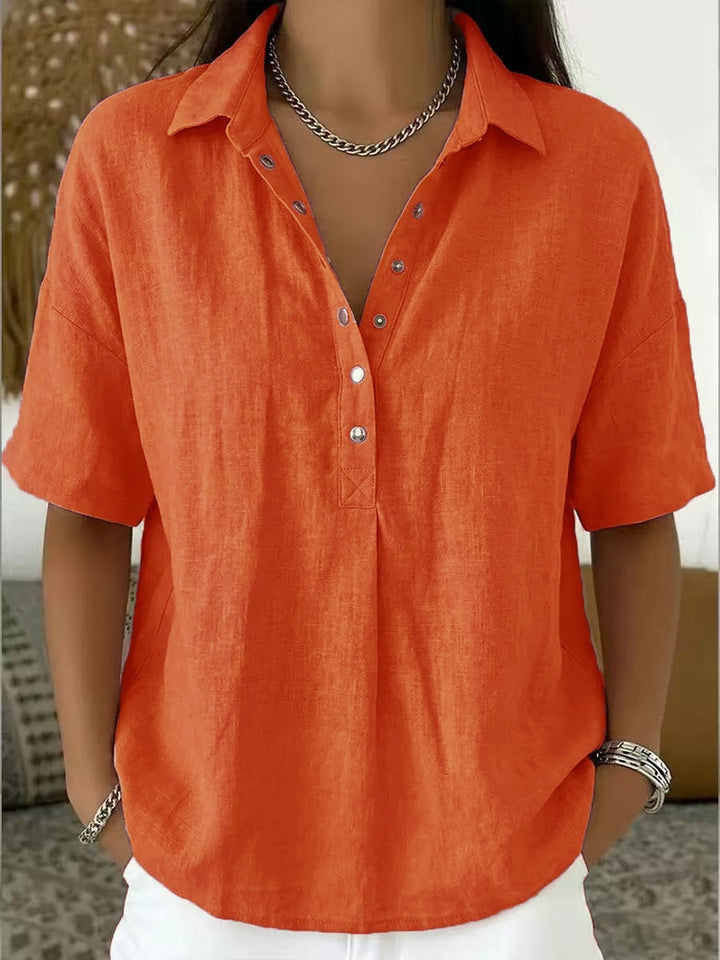 CHIC BLOUSE WITH COLLAR FOR WOMEN