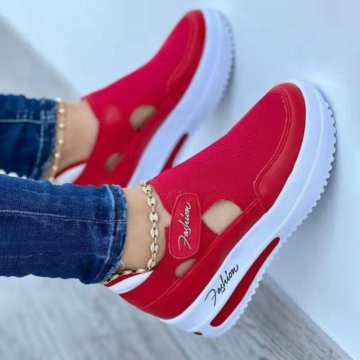 Women's Comfortable Slip-On Sneakers with Breathable Mesh Upper and Ergonomic Sole Technology EB
