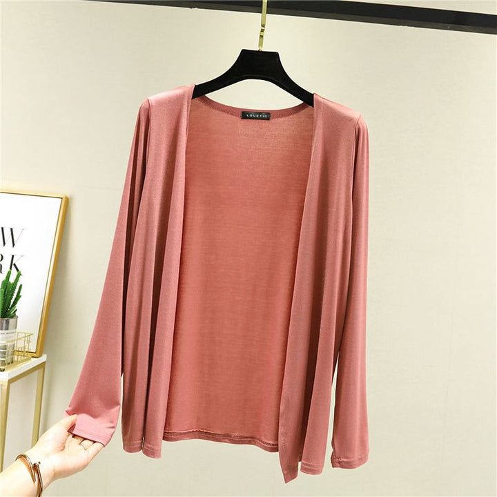 Women's Lightweight Open Front Long Sleeve Cardigan