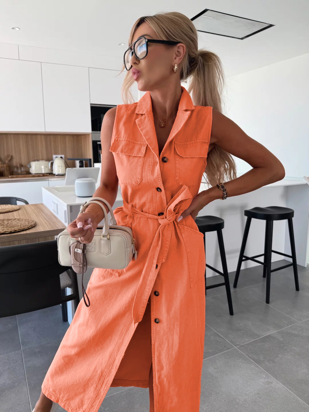 MODERN DENIM DRESS FOR WOMEN