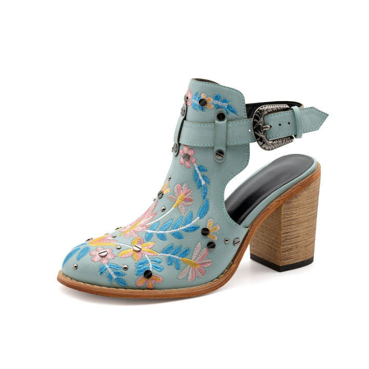 Nina - Floral Embroidery Shoes