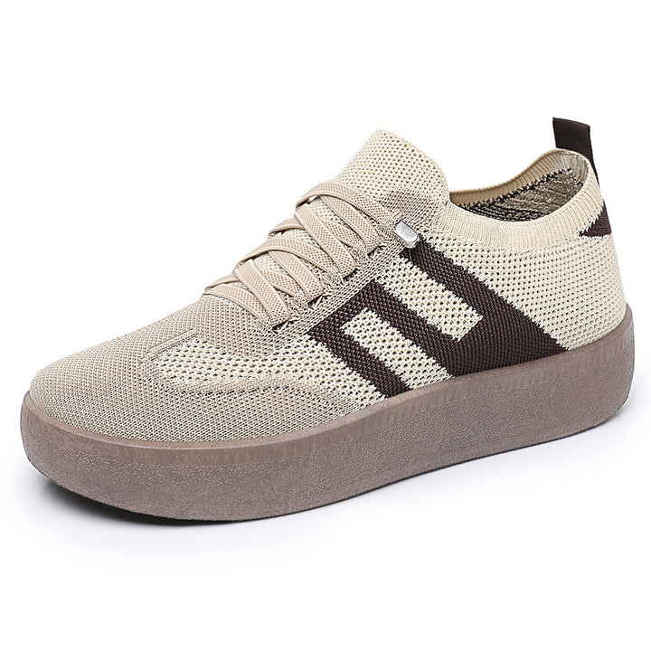 Women's Comfortable and Airy Sneakers with Platform Sole EB