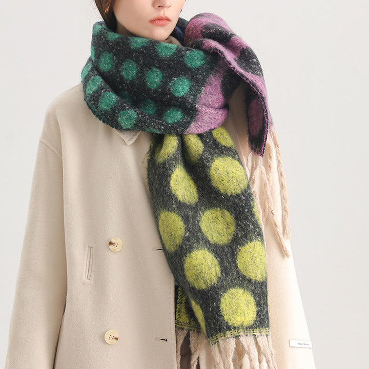 Warm Polka Dot Scarf