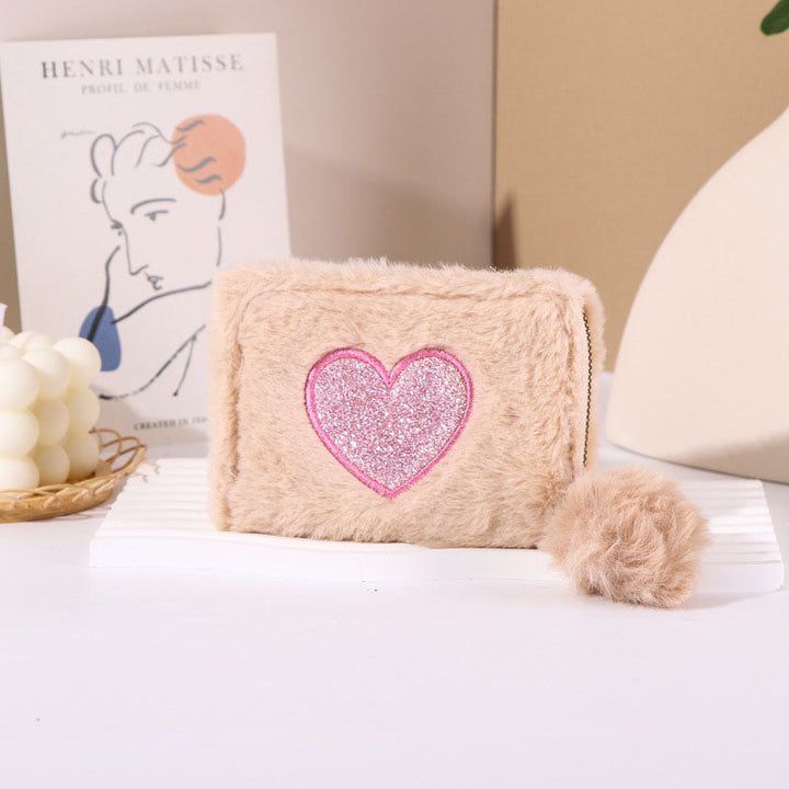 Embroidered Heart Wallet