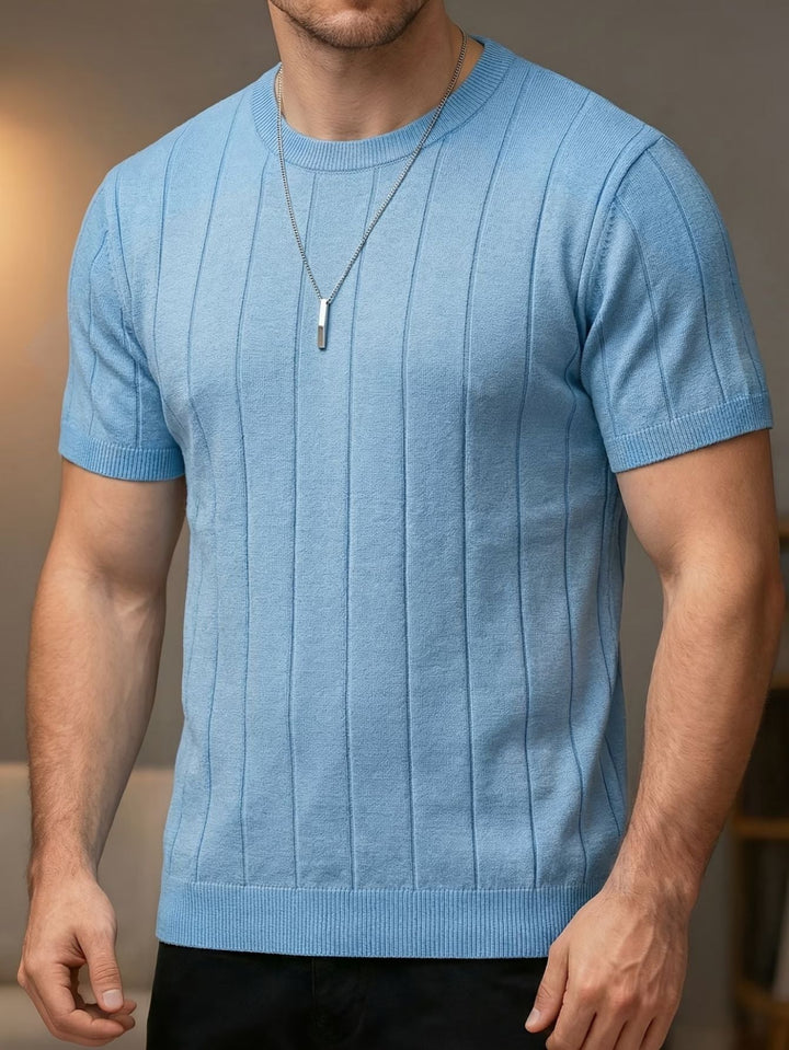 LAURENT MONACO | STRIPED T-SHIRT AND COTTON FOR MEN