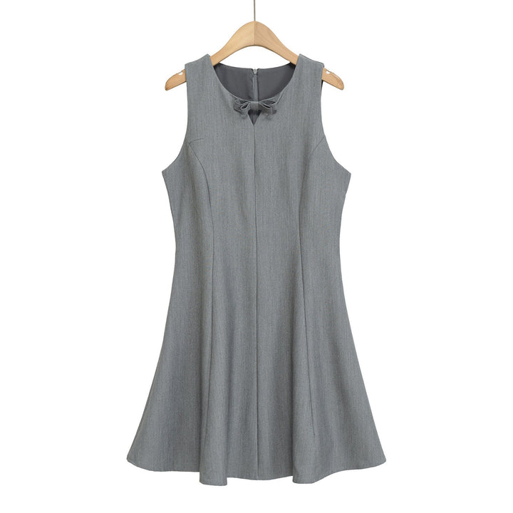 Ladies' Meeting Dress with Elegant Bow Decoration and Flowing Cut EB