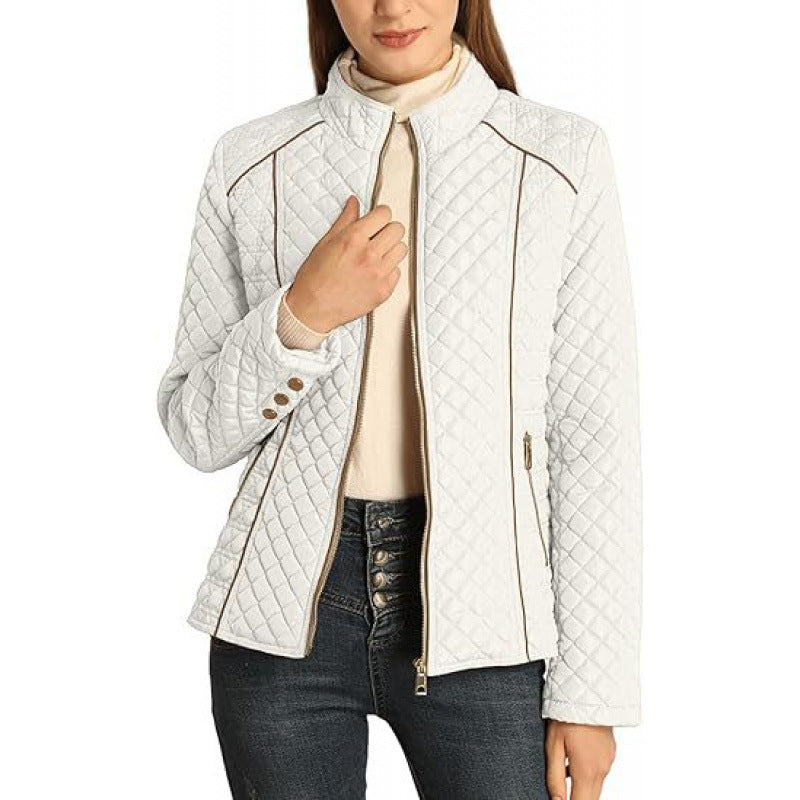 Women's Casual Quilted High-Collar Puffer Jacket