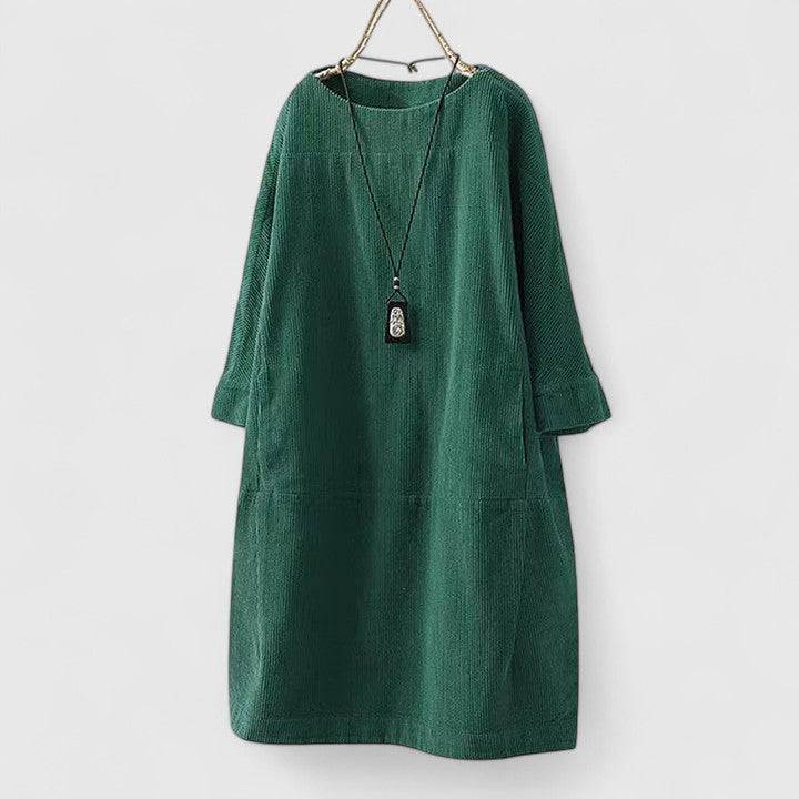 Lorra™ comfortable midi dress by Emma & Rose Cape Town, featuring a relaxed fit and soft fabric in a stylish design.