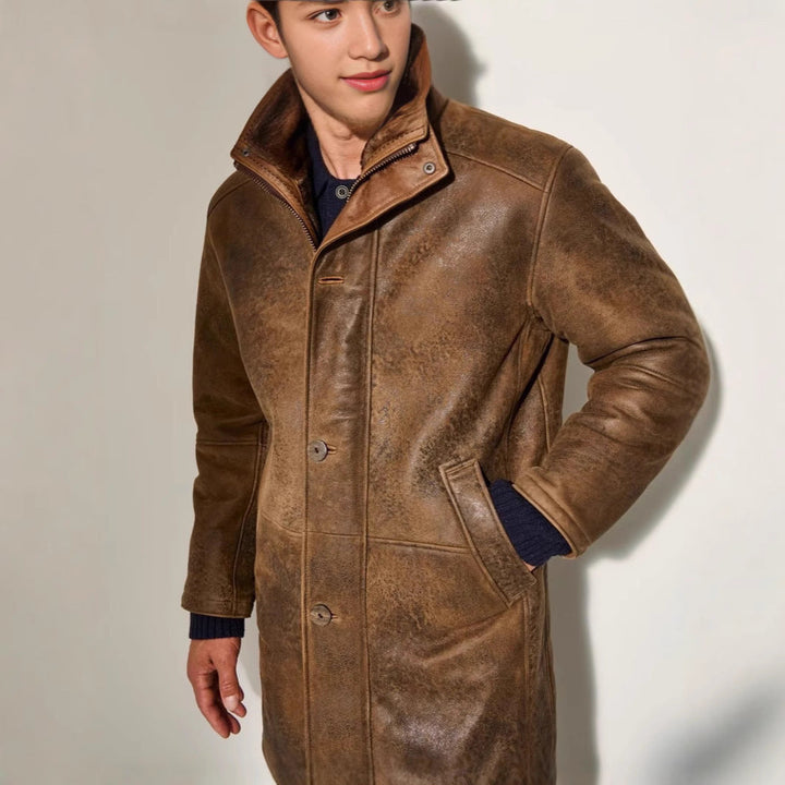 Men's Premium Long Winter Coat Elegant & Warm Outerwear, view 2 - Elena Harper