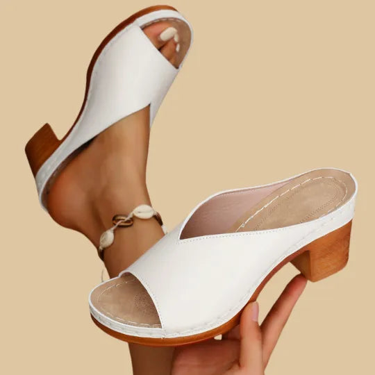 Solmira | Women's Sandals with Wide Heel and Open Design
