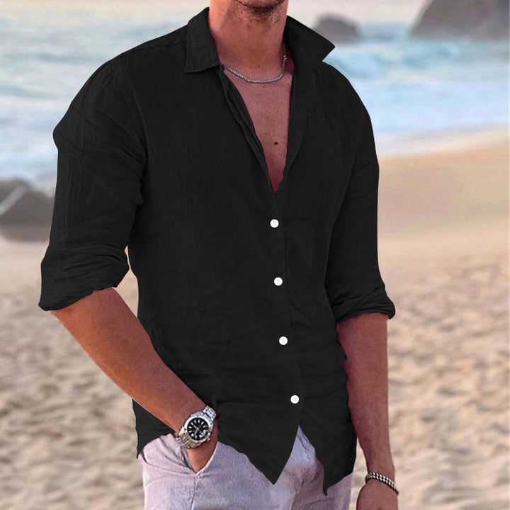 Men's Lightweight Casual Button-Down Shirt for Summer Style