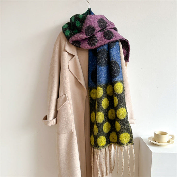 Warm Polka Dot Scarf