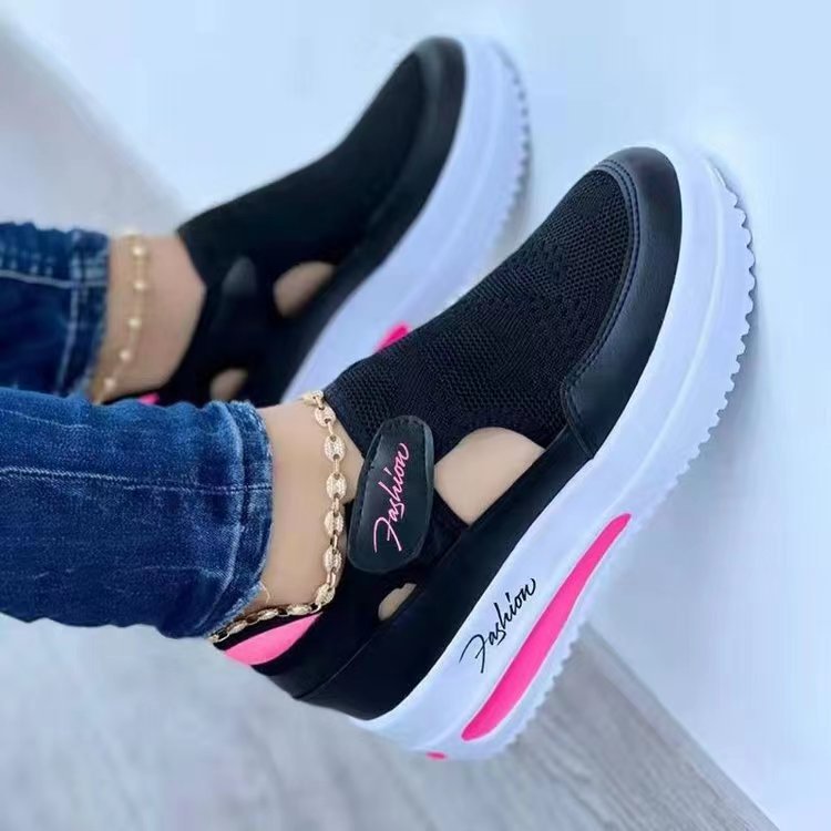 Women's Comfortable Slip-On Sneakers with Breathable Mesh Upper and Cushioned Sole EB