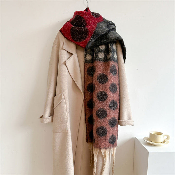 Warm Polka Dot Scarf