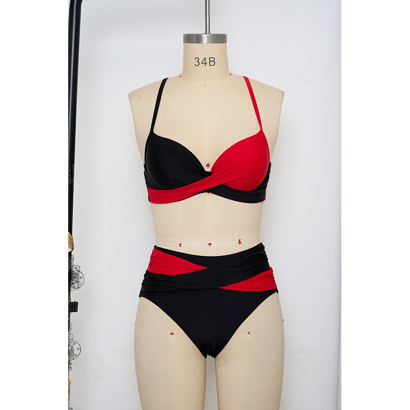 Women's Bikini Set with Adjustable Straps and Trendy Polka Dot Pattern EB