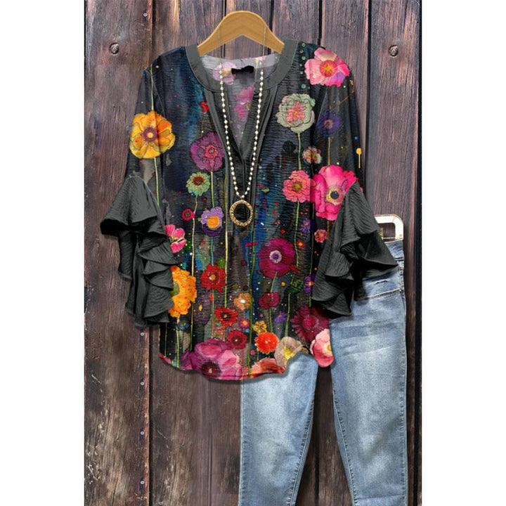 BLOUSE WITH RUFFLES FOR WOMEN