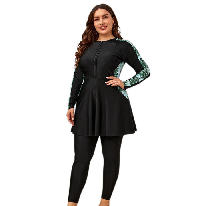 Women's Swimsuit with Elegant Tunic Design and Long Sleeves EB