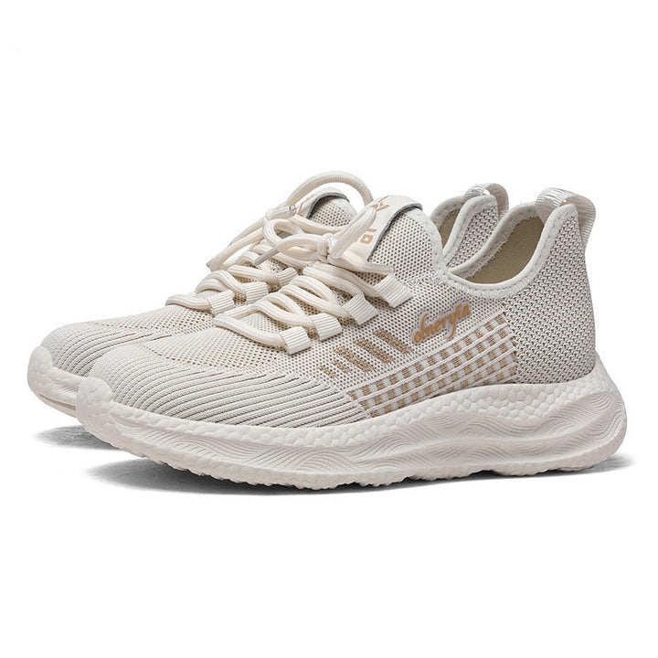 Women's Breathable Running Shoes with Shock-Absorbing Sole and Elastic Details EB