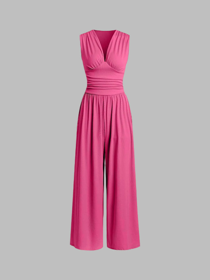 Charity™  |  Chic Sleeveless Wide-leg Jumpsuit