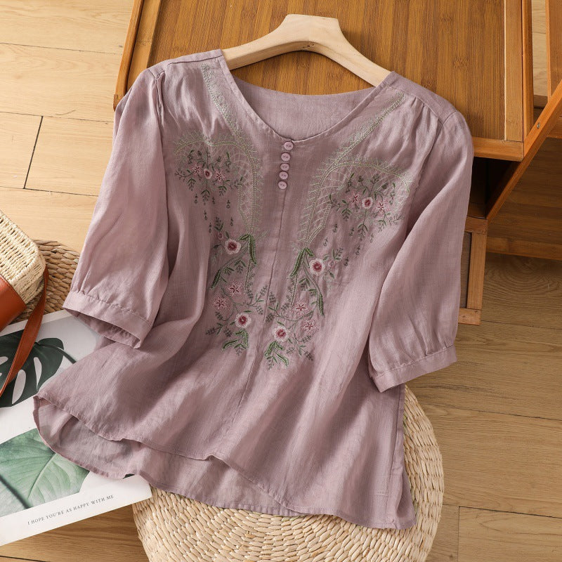 Tamsina – Embroidered Relaxed Blouse