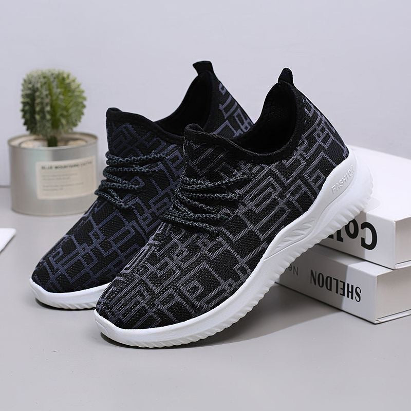 Women's Breathable Casual Sneakers with Stylish Knit Design EB