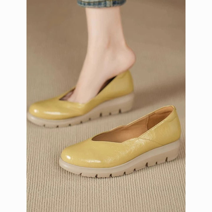 Women's Comfortable Slip-On Ballet Flats with Fashionable Platform EB