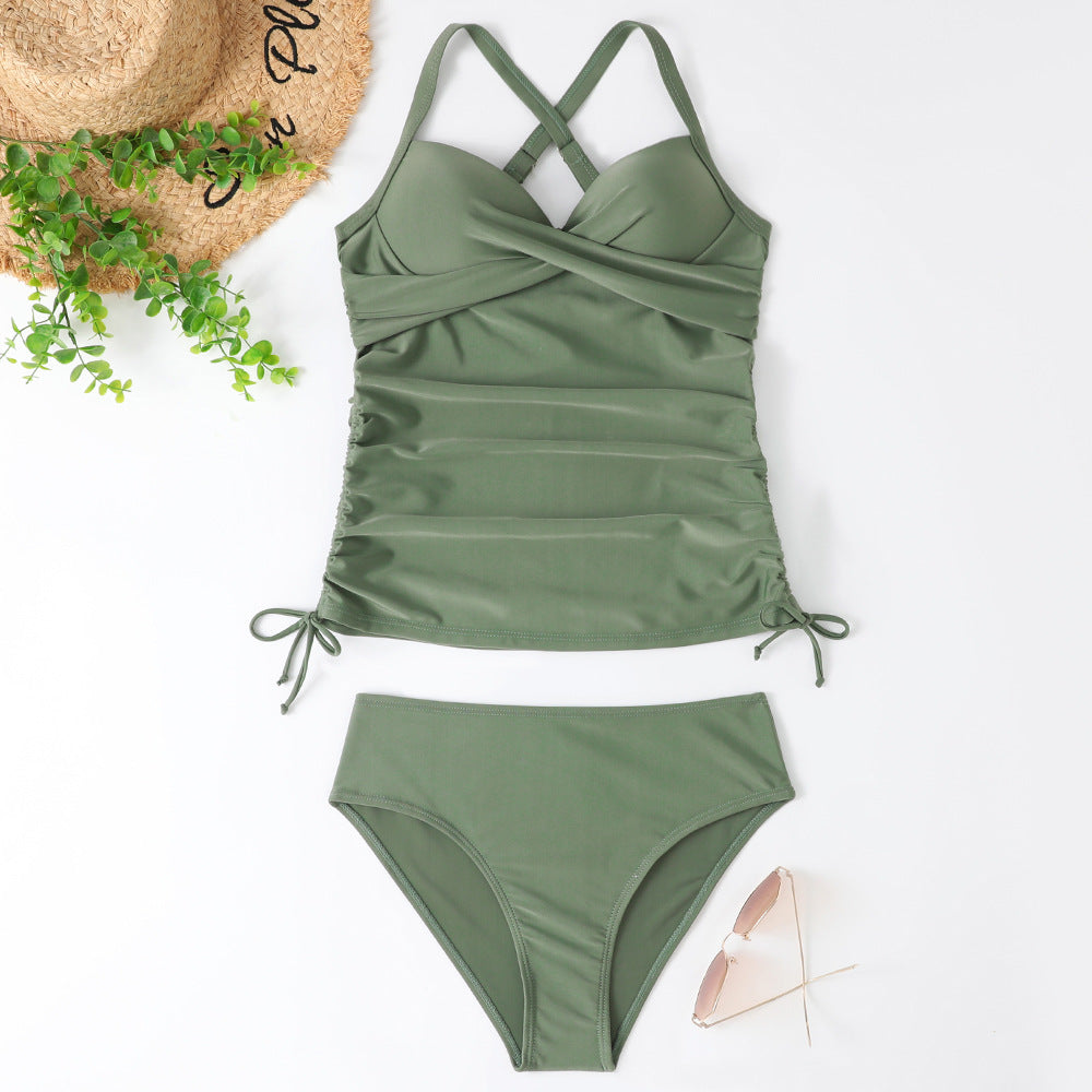 Ladies V-Neck Tankini – Comfortable Fit, Suitable for Summer and Beach Activities