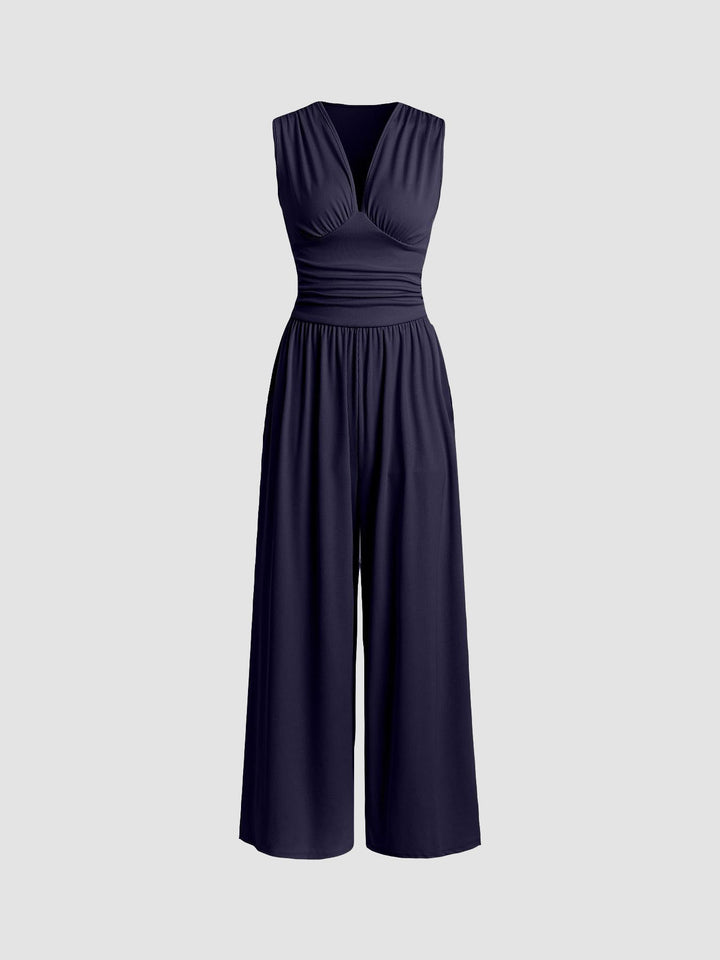 Charity™  |  Chic Sleeveless Wide-leg Jumpsuit