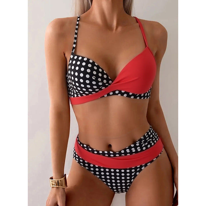 Women's Bikini Set with Adjustable Straps and Trendy Polka Dot Pattern EB