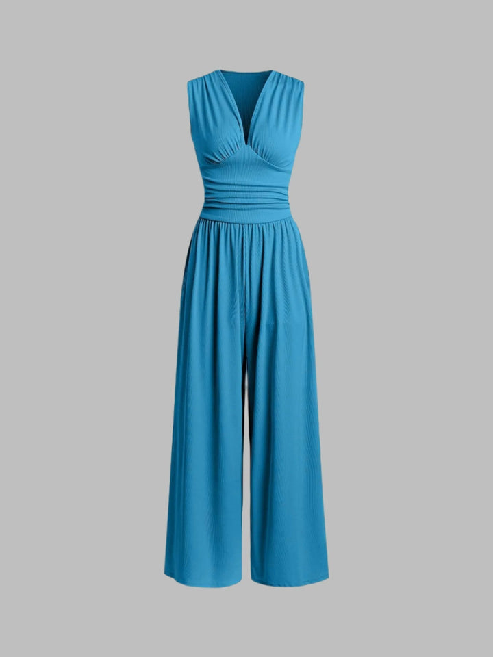Charity™  |  Chic Sleeveless Wide-leg Jumpsuit