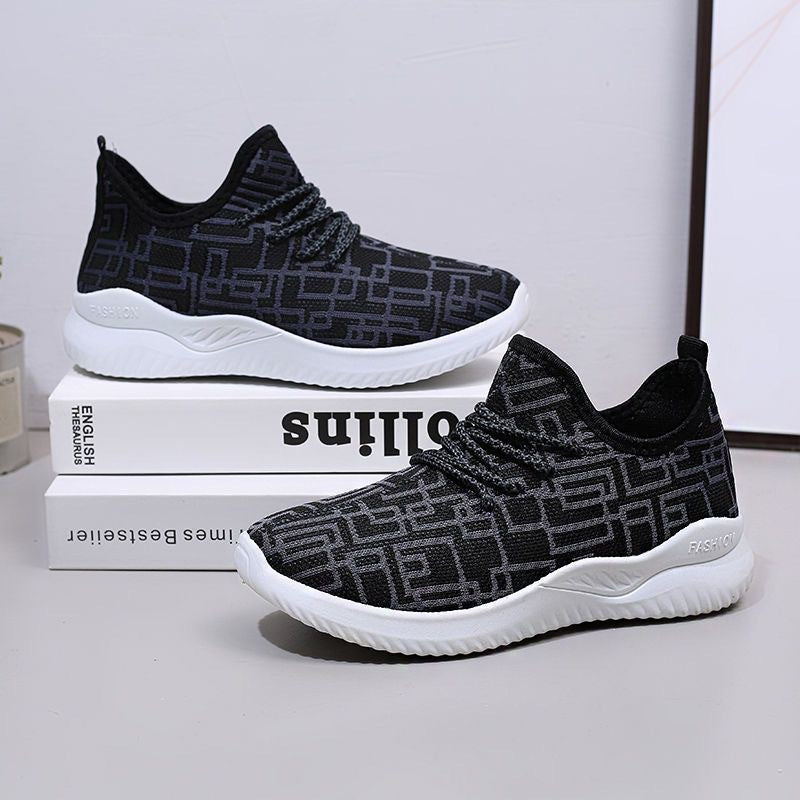 Women's Breathable Casual Sneakers with Stylish Knit Design EB