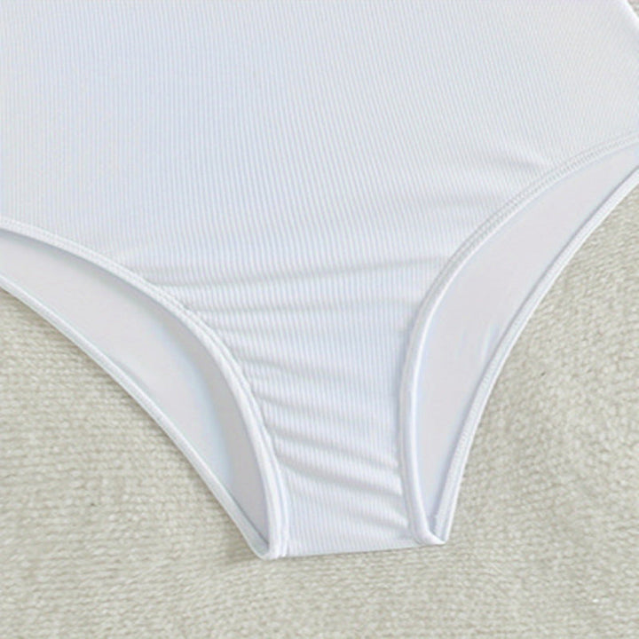Women's Asymmetrical One-Piece Swimsuit with Bow Details EB
