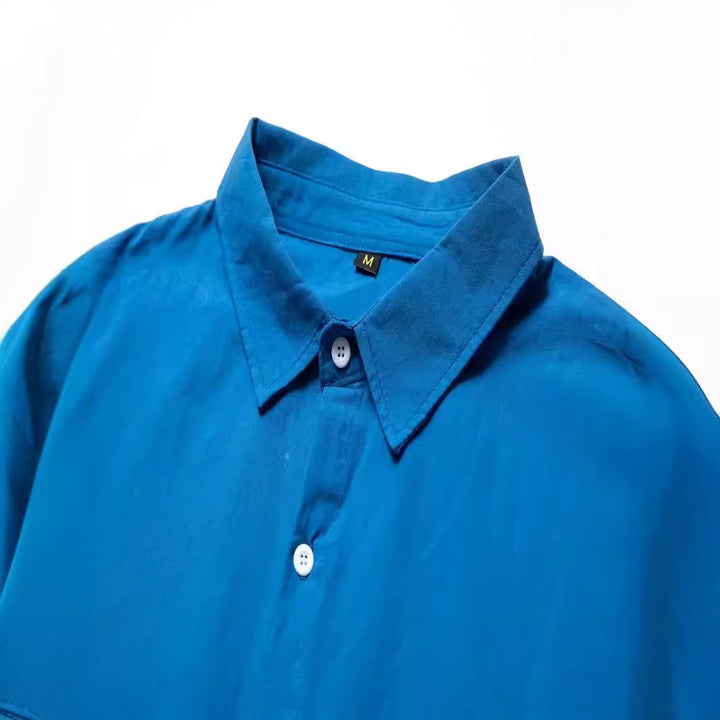 Men's Lightweight Casual Button-Down Shirt for Summer Style