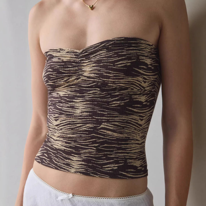 Ladies' Bandeau Top with Refined Stripes EB