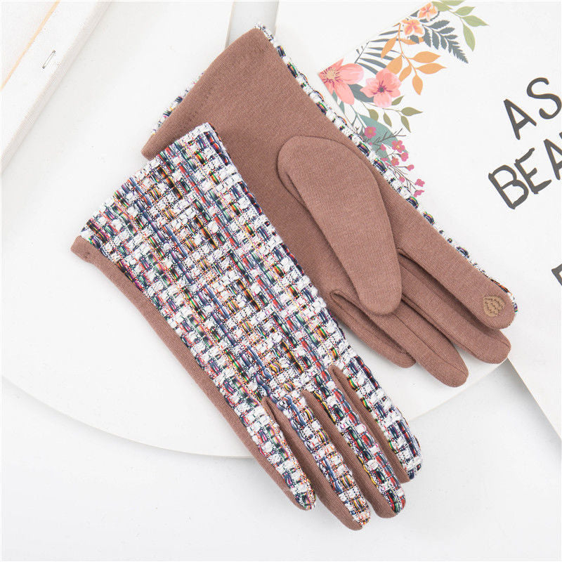 Warm Checked Gloves