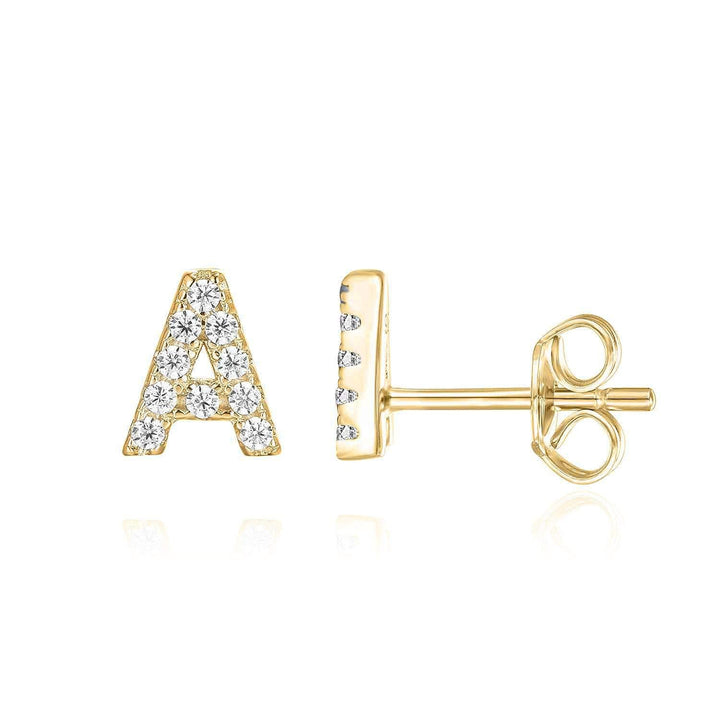 Mikhaela™  |  Letter Earrings 18k Gold