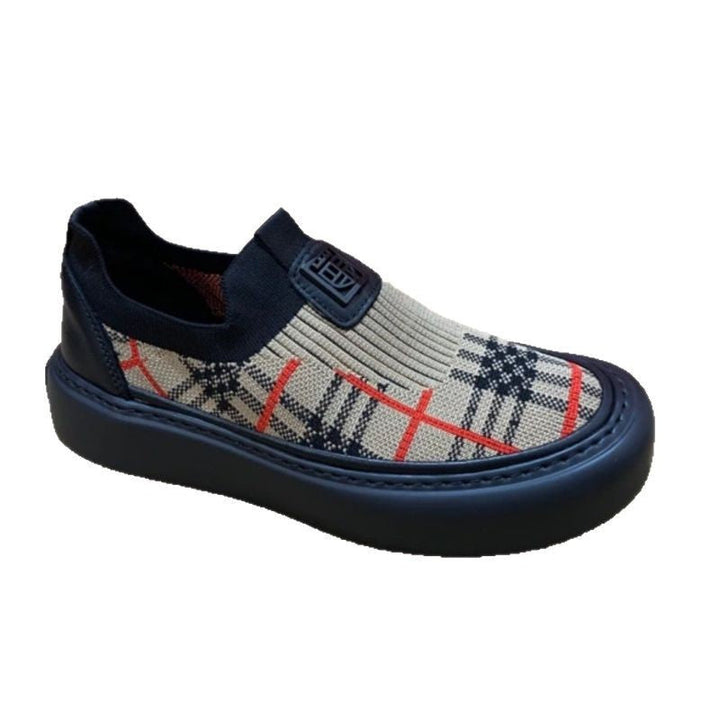 Women's Comfortable Slip-On Sneakers with Elastic Upper EB