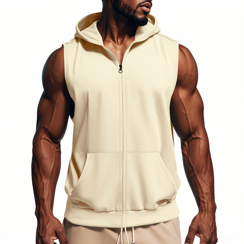 Men's Full-Zip Hooded Vest for Active Style & Comfort