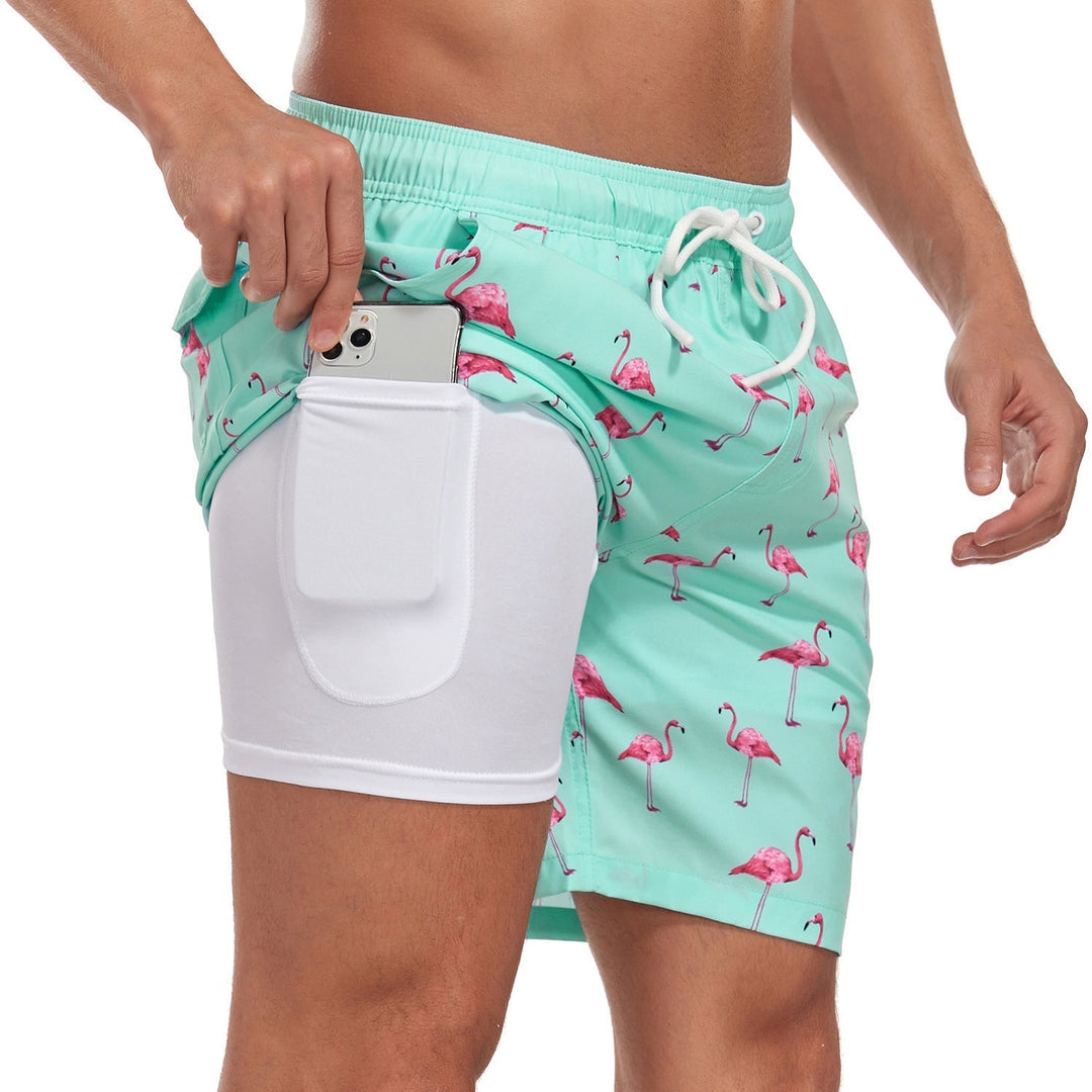Men's Montarello Summer Quick-Dry Swim Shorts with Compression Liner