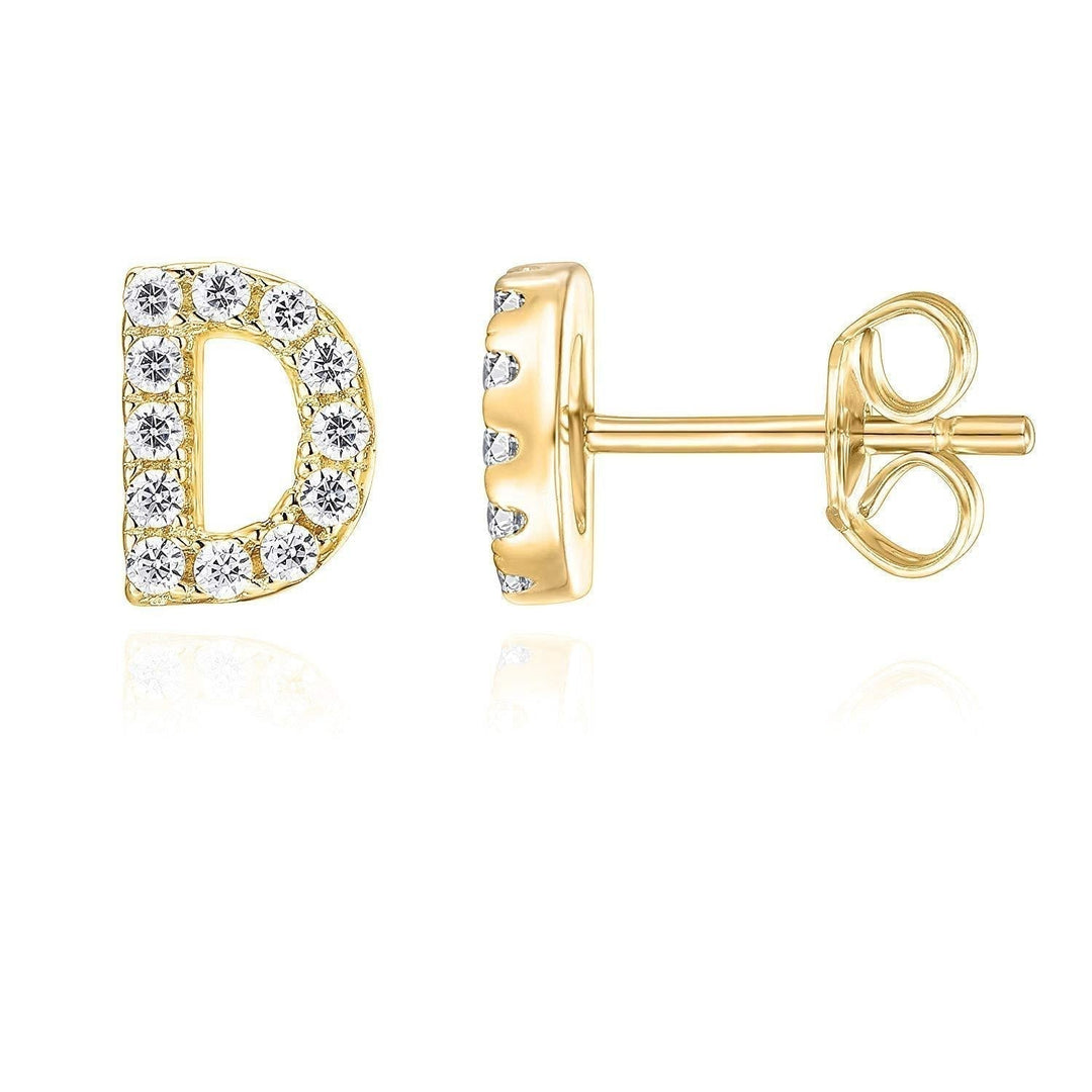 Mikhaela™  |  Letter Earrings 18k Gold