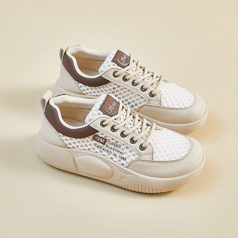 Women's Breathable Sneakers with Elastic Lacing and Stable Sole EB