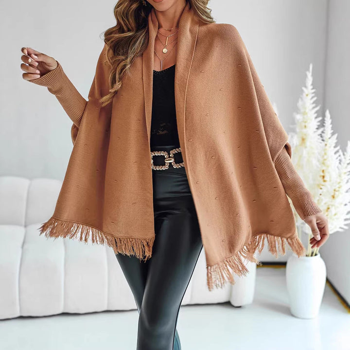 Women's Poncho with Fringes