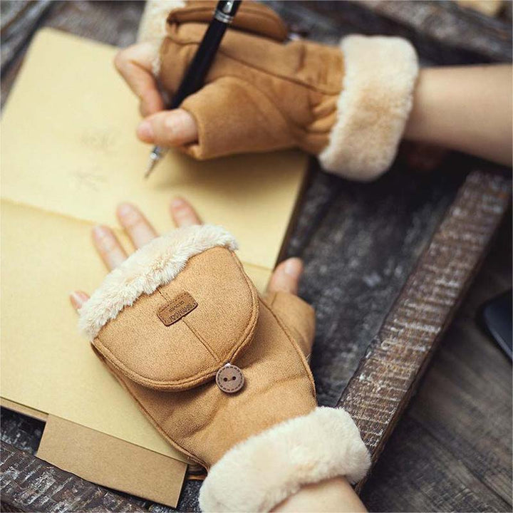 Warm Plush Gloves, view 2 - Elena Harper