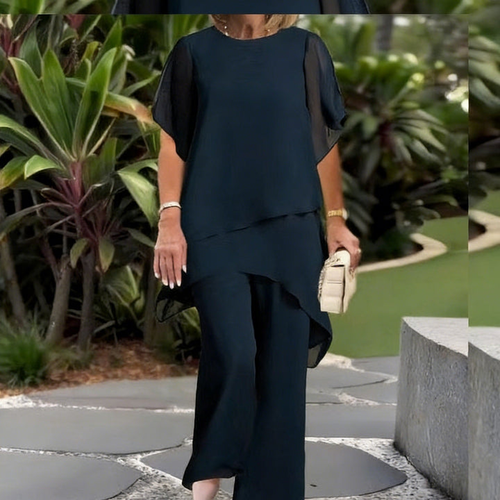 Women's Elegant Two-Piece Set with Airy Sleeves