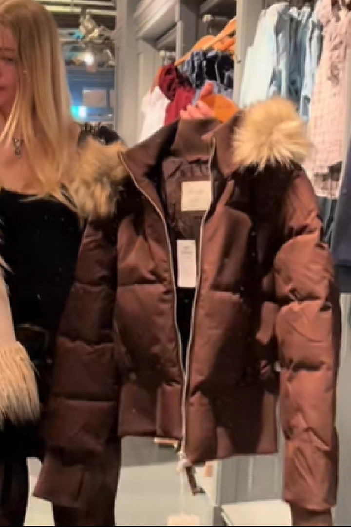 Élodie – Women's Quilted Winter Coat with Removable Hood