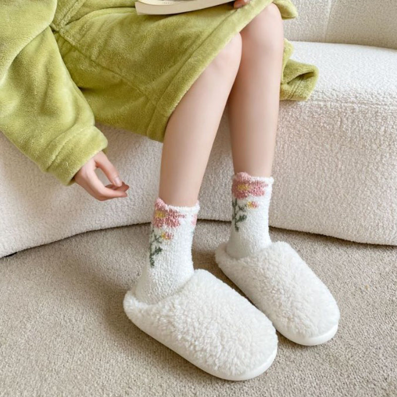 Warm Floral Socks