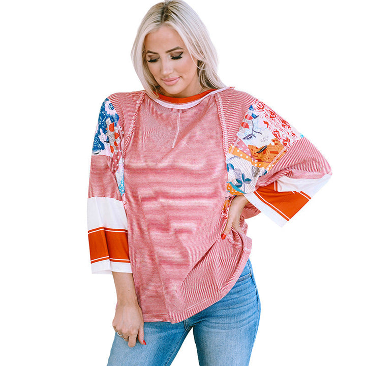 BAILEY Lightweight Patchwork Batwing Top - Elena Harper