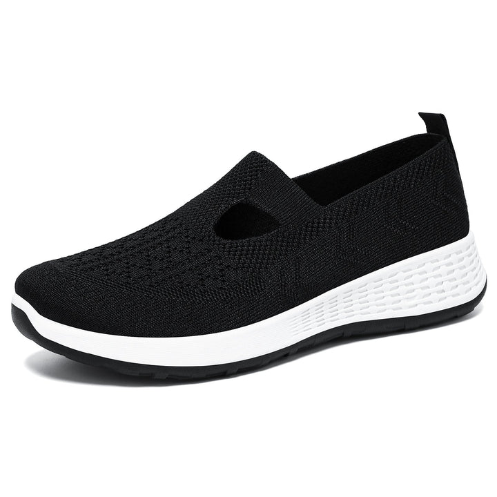 Women’s Comfortable Slip-On Sneakers with Breathable Knit Upper EB